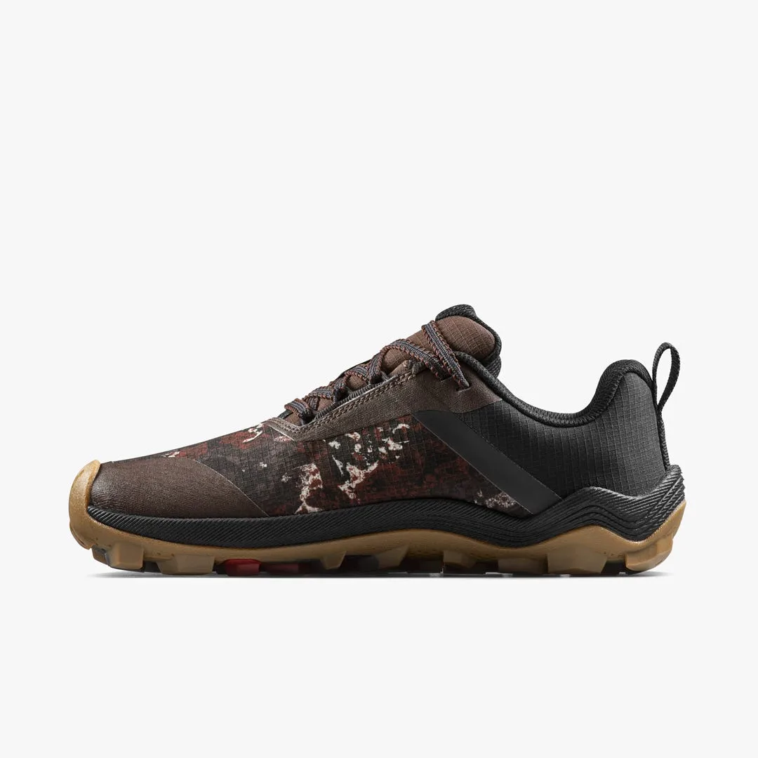 Кроссовки Vivobarefoot Primus Trail Flow Waterproof — мужская модель, серо-коричневый с узором, фото 3
