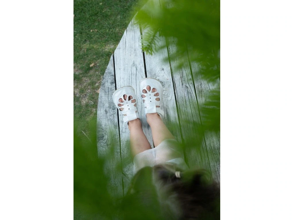 Сандалии Baby Bare Summer Perforation — белый, серебристый (детские), фото 3